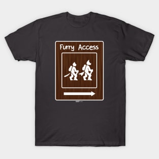 Furry Access Trail Sign T-Shirt